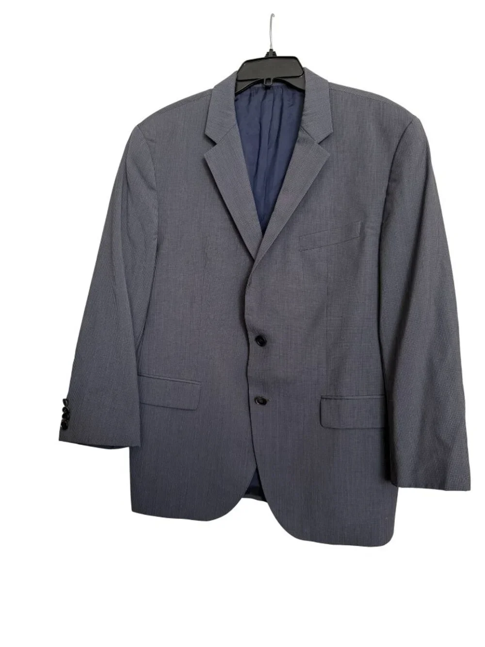BOSS Hugo Boss The Grand Central Men’s 42S Blue Micro Check Blazer Union Made